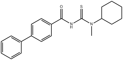 N-{[cyclohexyl(methyl)amino]carbonothioyl}-4-biphenylcarboxamide Structure
