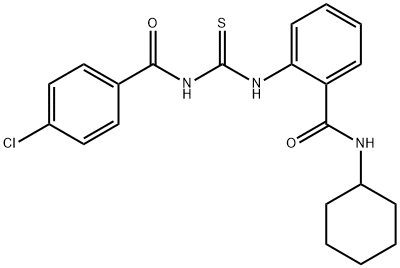 2-({[(4-chlorobenzoyl)amino]carbonothioyl}amino)-N-cyclohexylbenzamide Struktur