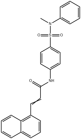 N-(4-{[methyl(phenyl)amino]sulfonyl}phenyl)-3-(1-naphthyl)acrylamide Struktur