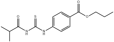 propyl 4-{[(isobutyrylamino)carbonothioyl]amino}benzoate Struktur