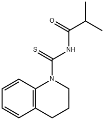 N-(3,4-dihydro-1(2H)-quinolinylcarbonothioyl)-2-methylpropanamide Struktur