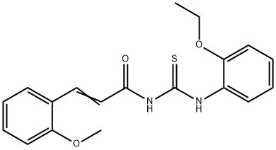 N-{[(2-ethoxyphenyl)amino]carbonothioyl}-3-(2-methoxyphenyl)acrylamide Struktur