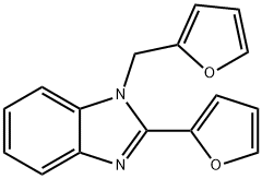 1H-Benzimidazole, 2-(2-furanyl)-1-(2-furanylmethyl)- Struktur