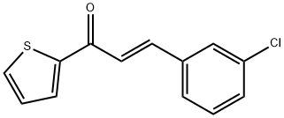 (2E)-3-(3-chlorophenyl)-1-(thiophen-2-yl)prop-2-en-1-one Struktur