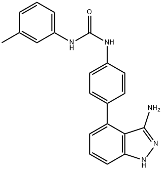 1-[4-(3-amino-1H-indazol-4-yl)phenyl]-3-o-tolylurea Struktur