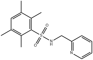 2,3,5,6-tetramethyl-N-(pyridin-2-ylmethyl)benzenesulfonamide Structure