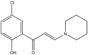 2-Propen-1-one, 1-(5-chloro-2-hydroxyphenyl)-3-(1-piperidinyl)-, (E)- Struktur