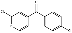 2-氯-4-(4-氯苯甲酰基)吡啶, 80099-90-7, 结构式