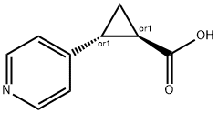TRANS-2-(PYRIDIN-4-YL)CYCLOPROPANECARBOXYLIC ACID, 801149-24-6, 结构式