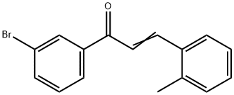 (2E)-1-(3-ブロモフェニル)-3-(2-メチルフェニル)プロプ-2-エン-1-オン 化学構造式