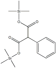 Propanedioic acid, phenyl-, bis(trimethylsilyl) ester Struktur