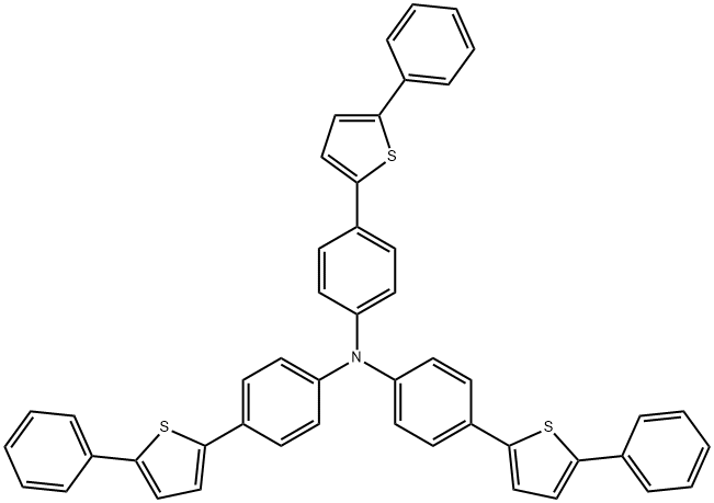 三[4-(5-苯基噻吩-2-基)苯基]胺, 803727-09-5, 结构式