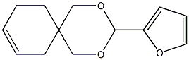 2,4-Dioxaspiro[5.5]undec-8-ene, 3-(2-furanyl)- Struktur