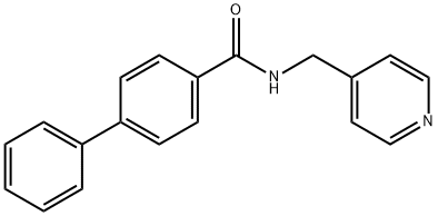 [1,1'-Biphenyl]-4-carboxamide, N-(4-pyridinylmethyl)- Structure