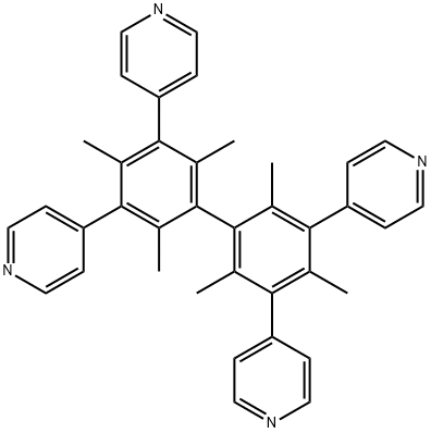 4,4',4'',4'''-(2,2',4,4',6,6'-hexamethyl-[1,1'-biphenyl]-3,3',5,5'-tetrayl)tetrapyridine Struktur
