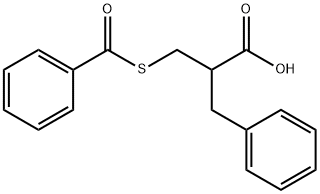 3-(苯甲酰硫代)-2-苯甲基丙酸 结构式
