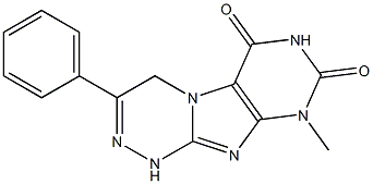 9-methyl-3-phenyl-1,4-dihydro-[1,2,4]triazino[3,4-f]purine-6,8(7H,9H)-dione 结构式