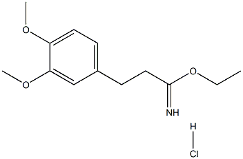 ethyl 2-(3,4-dimethoxyphenyl)ethanecarboximidate hydrochloride Struktur