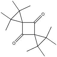 Dispiro[2.1.2.1]octane-4,8-dione, 1,1,2,2,6,6,7,7-octamethyl- Struktur