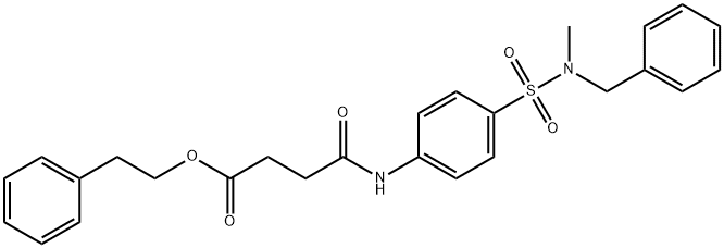 2-phenylethyl 4-[4-[benzyl(methyl)sulfamoyl]anilino]-4-oxobutanoate Structure