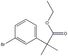 2-(3-Bromo-phenyl)-2-methyl-propionic acid ethyl ester,81606-46-4,结构式