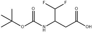 Butanoic acid, 3-[[(1,1-dimethylethoxy)carbonyl]amino]-4,4-difluoro- Structure