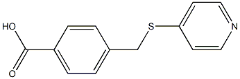Benzoic acid, 4-[(4-pyridinylthio)methyl]- Structure