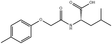 (2-(p-tolyloxy)acetyl)leucine Struktur
