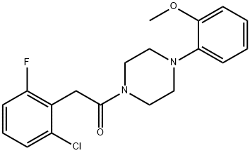 2-(2-chloro-6-fluorophenyl)-1-[4-(2-methoxyphenyl)piperazin-1-yl]ethanone Structure