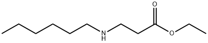 エチル3-(ヘキシルアミノ)プロパン酸 化学構造式