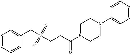 3-benzylsulfonyl-1-(4-phenylpiperazin-1-yl)propan-1-one Structure