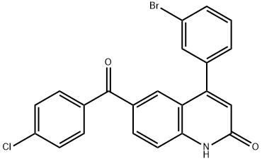 4-(3-溴苯基)-6-(4-氯苯甲酰)喹啉-2(1H)-酮 结构式