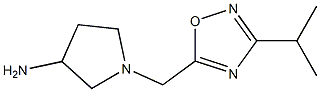 3-Pyrrolidinamine, 1-[[3-(1-methylethyl)-1,2,4-oxadiazol-5-yl]methyl]- 结构式