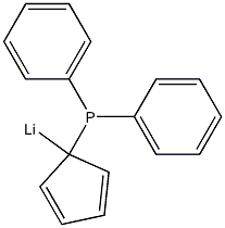 Lithium, [1-(diphenylphosphino)-2,4-cyclopentadien-1-yl]- Structure