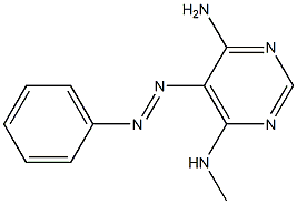 4,6-Pyrimidinediamine, N-methyl-5-(phenylazo)- Structure