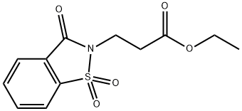 ethyl 3-(1,1-dioxido-3-oxo-1,2-benzothiazol-2(3H)-yl)propanoate Structure