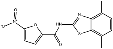 N-(4,7-dimethylbenzo[d]thiazol-2-yl)-5-nitrofuran-2-carboxamide Struktur
