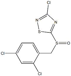 3-chloro-5-[(2,4-dichlorophenyl)methylsulfinyl]-1,2,4-thiadiazole 结构式