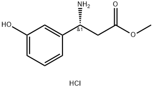 (R)-Methyl 3-amino-3-(3-hydroxyphenyl)propanoate hydrochloride Structure
