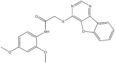 2-(benzofuro[3,2-d]pyrimidin-4-ylthio)-N-(2,4-dimethoxyphenyl)acetamide|2-(苯并呋喃并[3,2-D]嘧啶-4-基硫基)-N-(2,4-二甲氧基苯基)乙酰胺