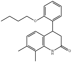 4-(2-butoxyphenyl)-7,8-dimethyl-3,4-dihydro-1H-quinolin-2-one Structure