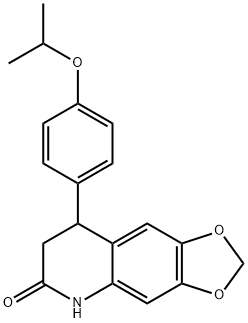 8-(4-propan-2-yloxyphenyl)-7,8-dihydro-5H-[1,3]dioxolo[4,5-g]quinolin-6-one Struktur