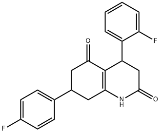 4-(2-fluorophenyl)-7-(4-fluorophenyl)-1,3,4,6,7,8-hexahydroquinoline-2,5-dione|