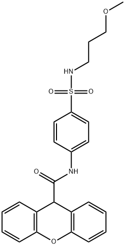 N-[4-(3-methoxypropylsulfamoyl)phenyl]-9H-xanthene-9-carboxamide Structure
