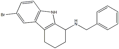 N-BENZYL-6-BROMO-2,3,4,9-TETRAHYDRO-1H-CARBAZOL-1-AMINE 结构式