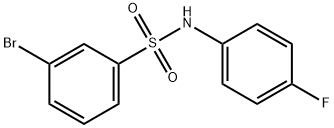 3-Bromo-N-(4-fluorophenyl)benzenesulfonamide, 97%,848910-37-2,结构式
