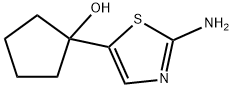 Cyclopentanol, 1-(2-amino-5-thiazolyl)- Structure