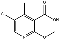 5-氯-2-甲氧基-4-甲基烟酸, 851607-38-0, 结构式