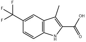 3-METHYL-5-(TRIFLUOROMETHYL)-1H-INDOLE-2-CARBOXYLIC ACID Structure