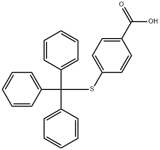 4-(tritylthio)benzoic acid 化学構造式